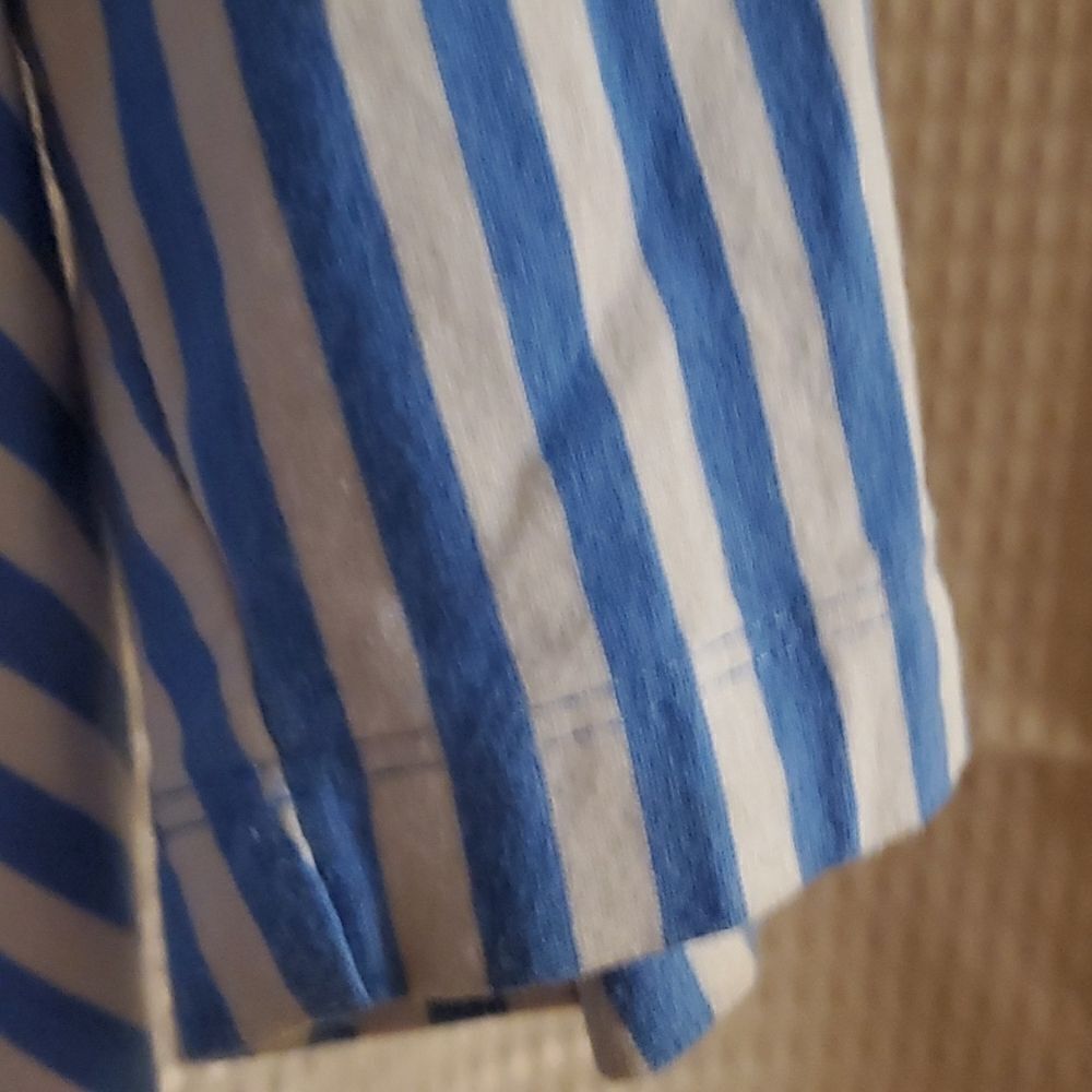 DENIM  &Co.3/4 Sleeve Diagonal stripe Top XL use - Picture 3 of 8